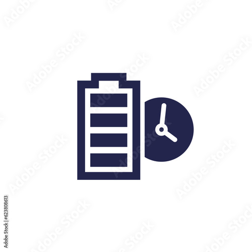 long battery life icon, vector pictogram