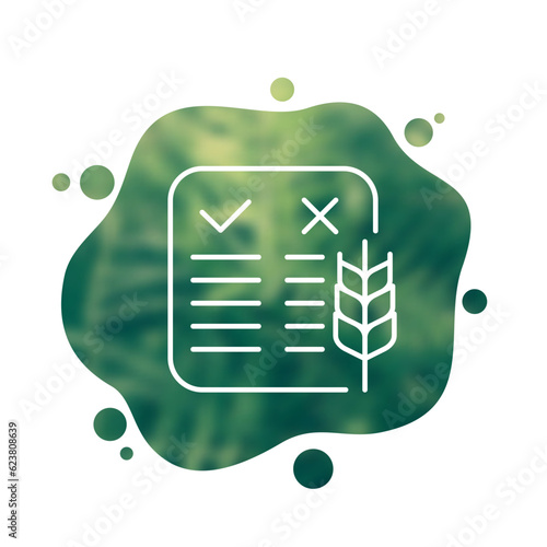 Pros and cons of gluten icon in line design