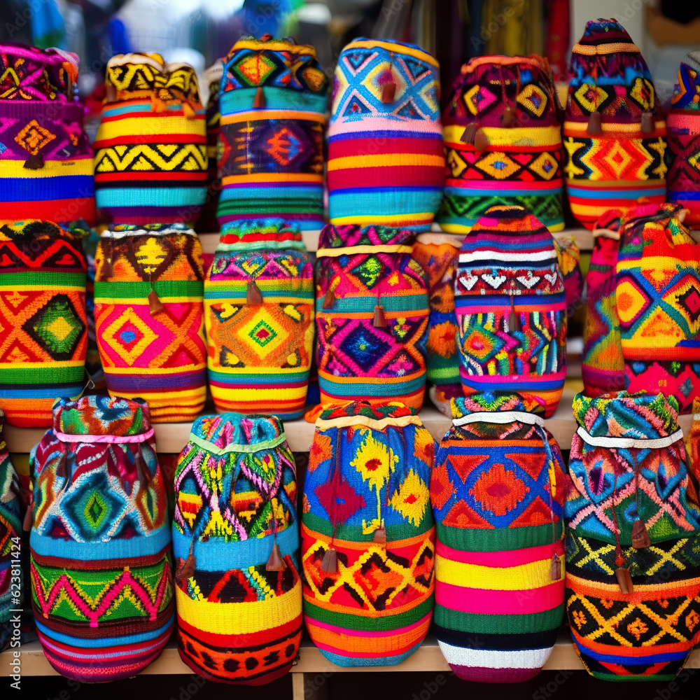 Vibrant Colombian Mochilas: Colorful Creations of Culture