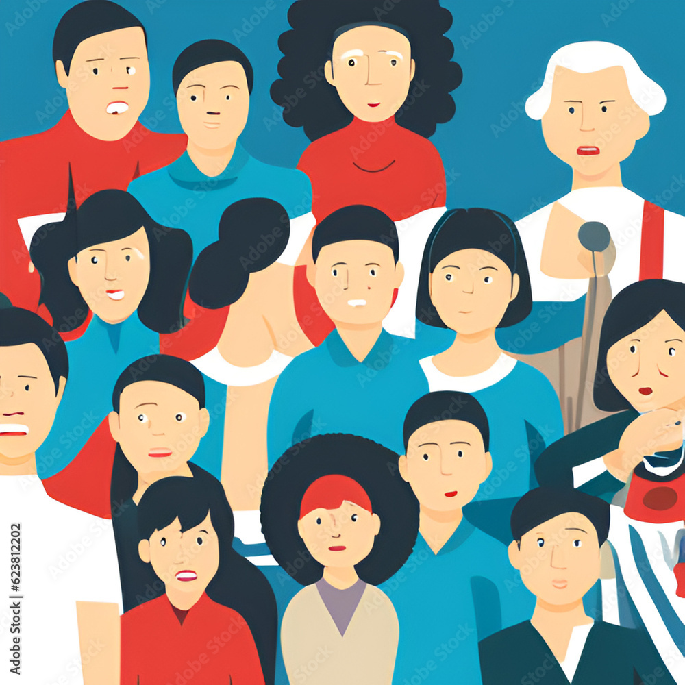 group of people. Generative AI group of people. Generative AI