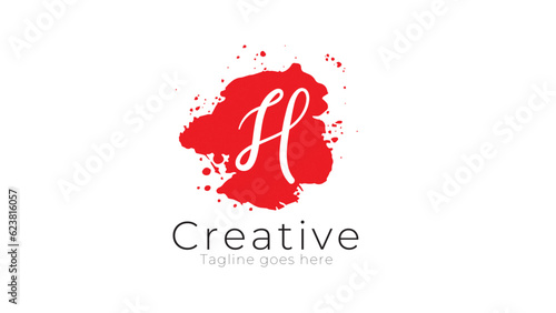 H Letter logo , H company logo , Water colour logo ,H water colour logo