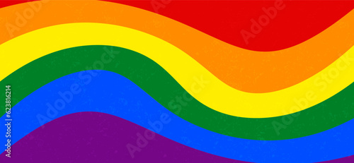 Textured wavy pride flag banner. Editable Vector Art. EPS 10.