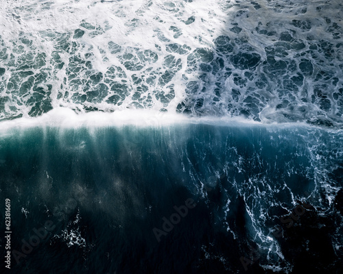 Aerial Photography of Waves in the stormy Ocean photo