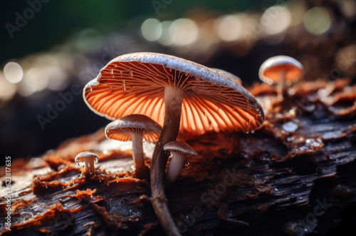 Macro photo of a mushroom