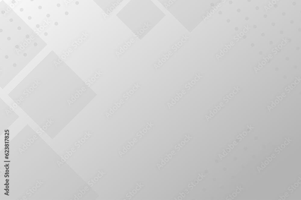 Obraz premium Technology background with rectangular shape. White and grey background with particles shape.
