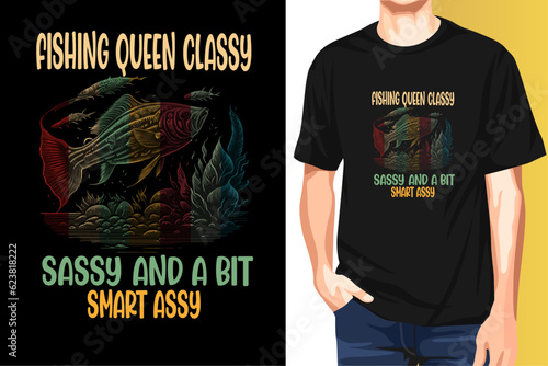 t shirt design concept fishing  vector ai genareted
