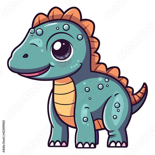 Cute Edmontosaurus Dinosaur Illustration