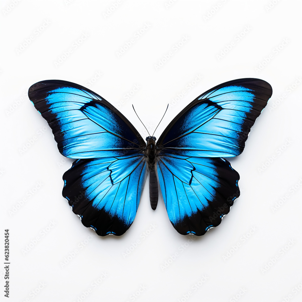 Fototapeta premium multi-colored butterfly close-up on a white background photo