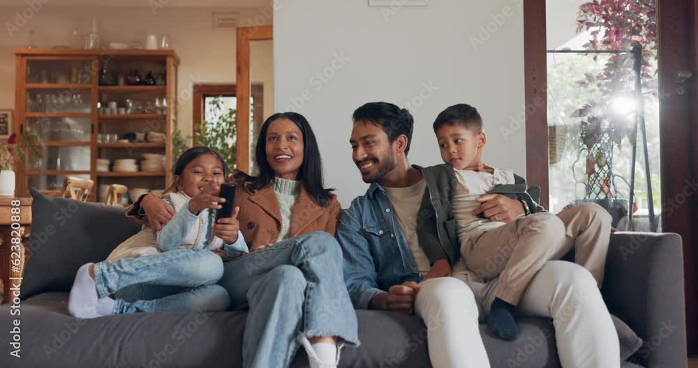 Happy, family on a sofa or watching television with happiness, quality time or bonding together. Parents on a couch, mother or father with children, kids or movies with cartoons, home or subscription Happy, family on a sofa or watching television with happiness, quality time or bonding together. Parents on a couch, mother or father with children, kids or movies with cartoons, home or subscription