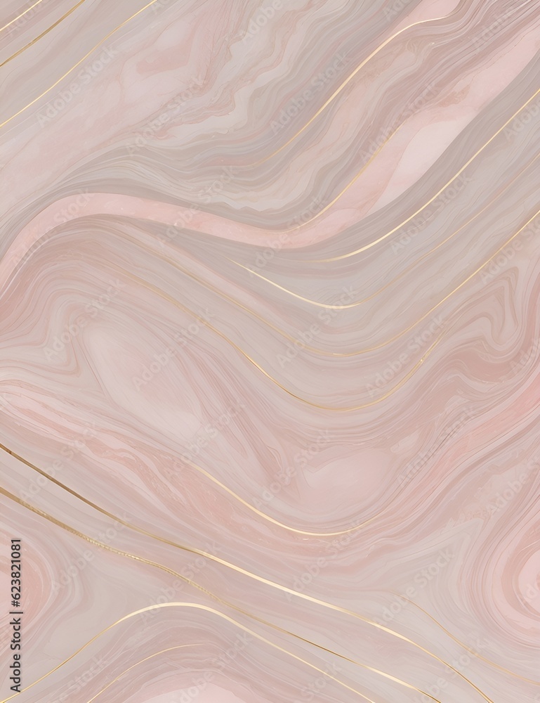 A dreamy pink marble background with a pastel gradient and golden lines. Generative AI. A dreamy pink marble background with a pastel gradient and golden lines. Generative AI.