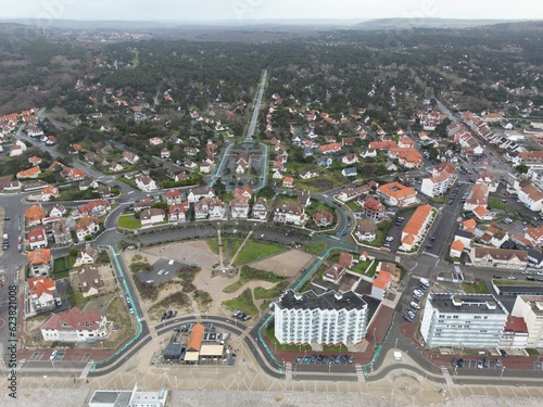 drone plage hardelot et ville