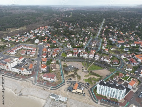 drone plage hardelot et ville