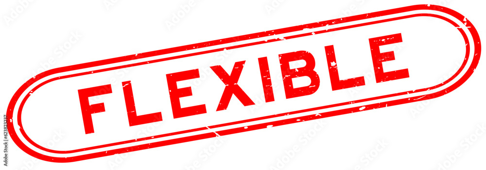 Grunge red flexible word rubber seal stamp on white background Grunge red flexible word rubber seal stamp on white background
