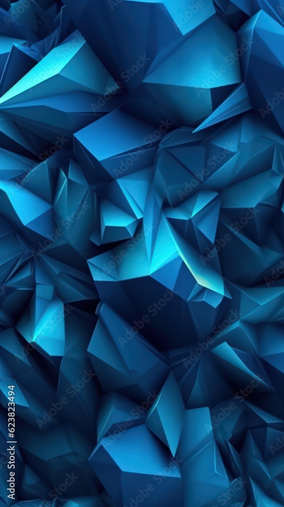 Blue Dark Abstract Background with Sharp Angles AI Generated Blue Dark Abstract Background with Sharp Angles AI Generated