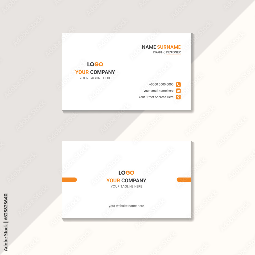 Abstract Corporate Modern Business Card Templates with White Backgrounds Abstract Corporate Modern Business Card Templates with White Backgrounds
