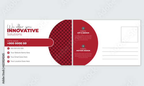 Creative  corporate real estate  business postcard design template