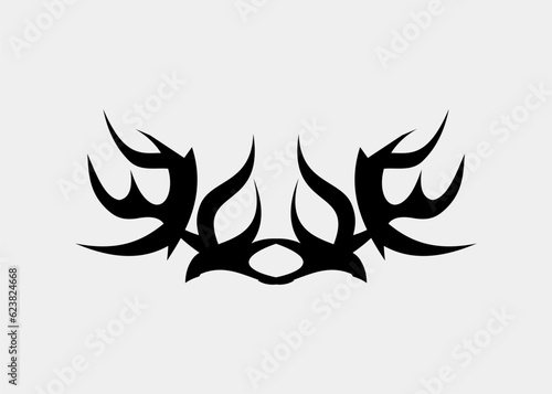Dragon head horn tattoo