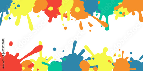 フレーム素材_カラフルなペンキ