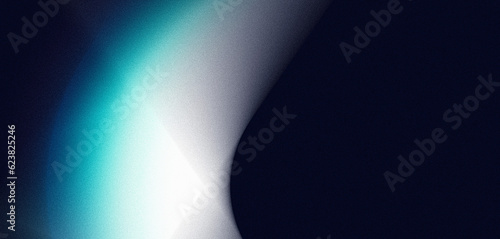 Blue white black grain textured minimal dark webpage header banner design, glowing light abstract wave copy space