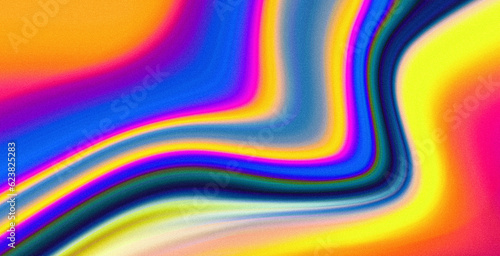 Fotografi Colorful retro background abstract vibrant color wave pattern blue magenta yello