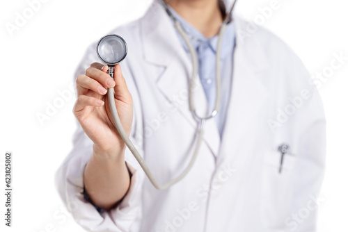 The young woman doctor with a stethoscope photo