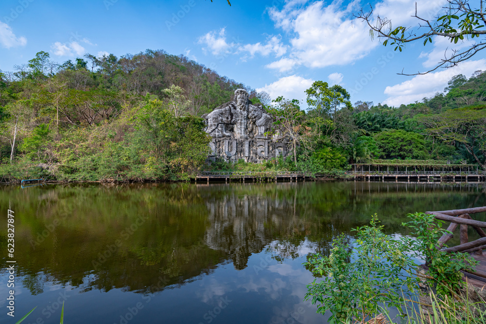 The lake in the khao kheow open zoo