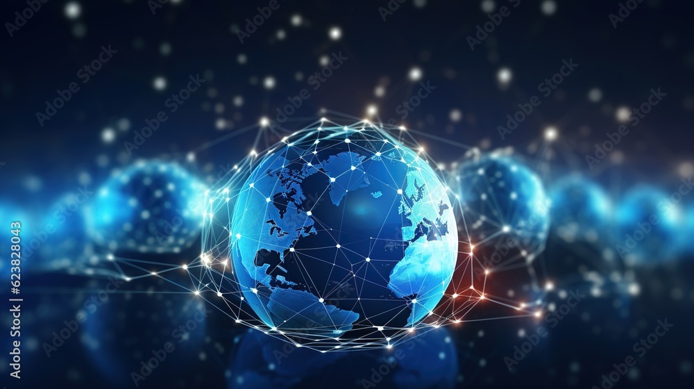Earth's global world networks and telecoms, with generative ai Earth's global world networks and telecoms, with generative ai