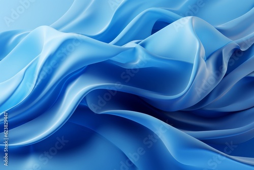 Wallpaper Mural Abstract blue background with smooth wavy silk or satin texture Torontodigital.ca