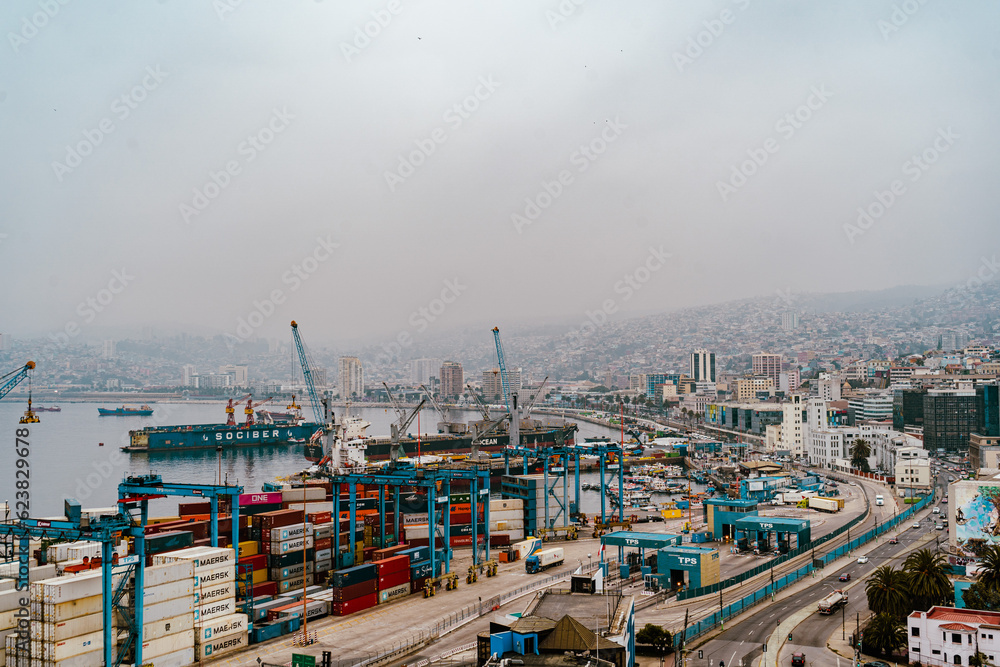 cityscape in valparaiso in chile