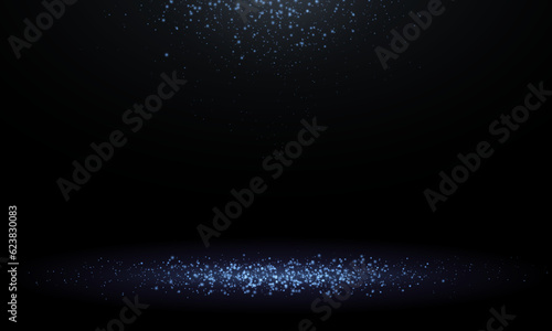 Abstract falling golden lights. Magic gold dust and glare. Festive Christmas background. Golden rain. Vector illustration. Golden glitter texture christmas abstract particle background 