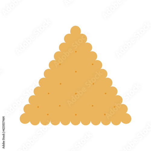 Shortbread cookies on a white background.