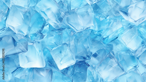 Minimalistic blue ice texture with delicate geometric shapes