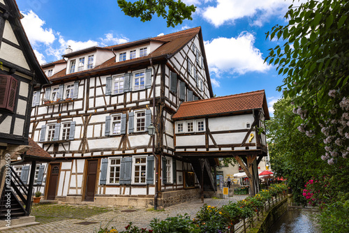 Fachwerkhaus an der neuen Ammer in der Tübinger Altstadt