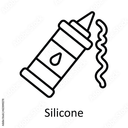 Silicone Outline Icon Design illustration. Home Repair And Maintenance Symbol on White background EPS 10 File