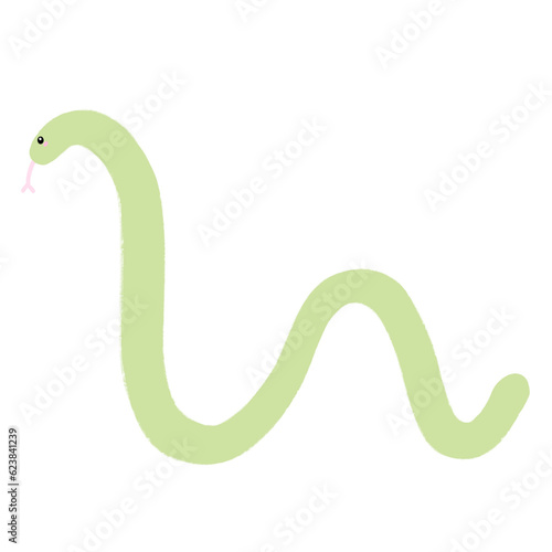 Green Snake Cartoon illustration