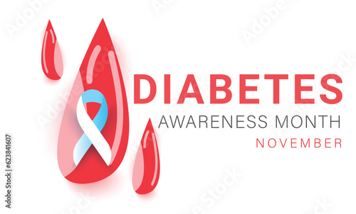 National Diabetes month. background, banner, card, poster, template. Vector illustration.