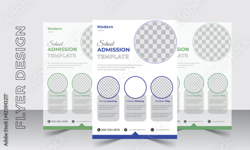 modern school flyer design template
