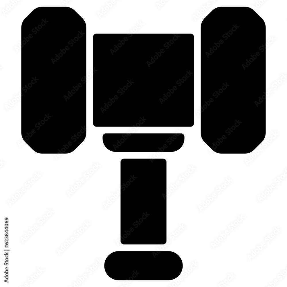 hammer glyph icon hammer glyph icon