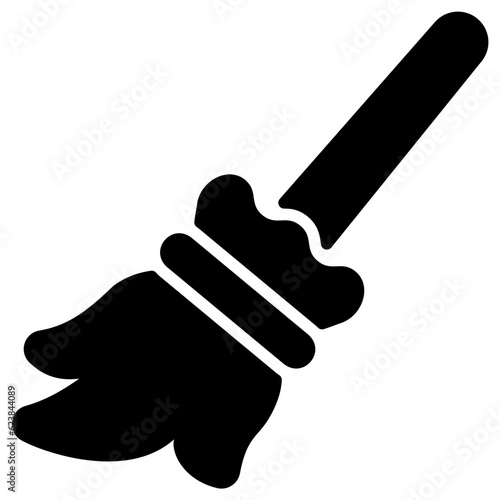 broomstick glyph icon