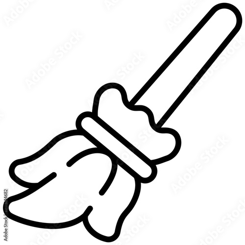 broomstick outline icon