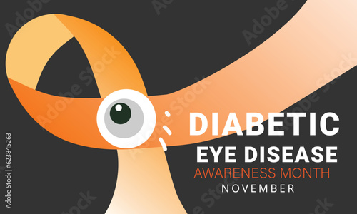 Diabetic eye disease awareness month. background, banner, card, poster, template. Vector illustration.