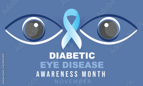 Diabetic eye disease awareness month. background, banner, card, poster, template. Vector illustration.