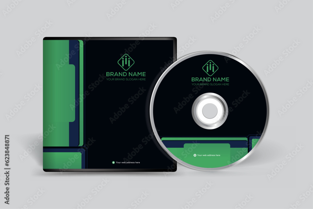 Abstract black color CD cover design Abstract black color CD cover design