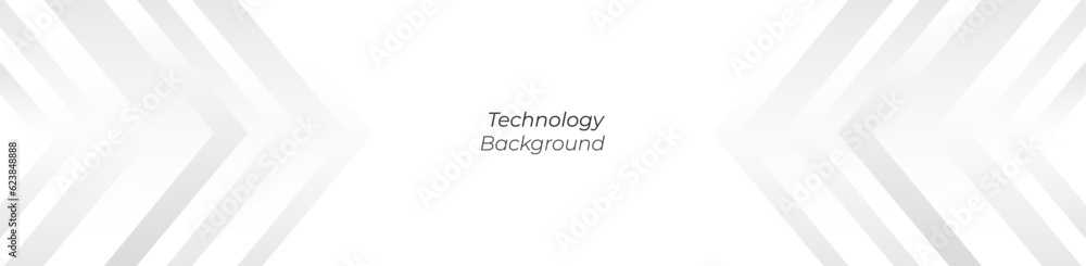 Digital technology banner background. Geometric abstract background with simple lines. Creative idea for medical, technology, or science design. Isolated on white background. Vector