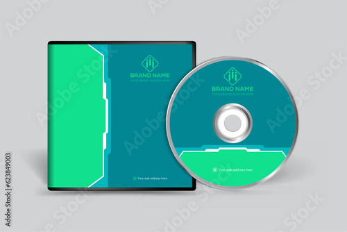 Professional elegant green color CD cover design