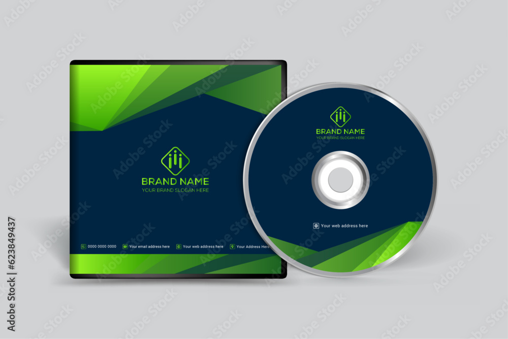 Corporate  green color CD cover design