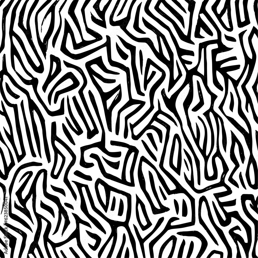 Black and white scribble pattern
Black and white scribble pattern