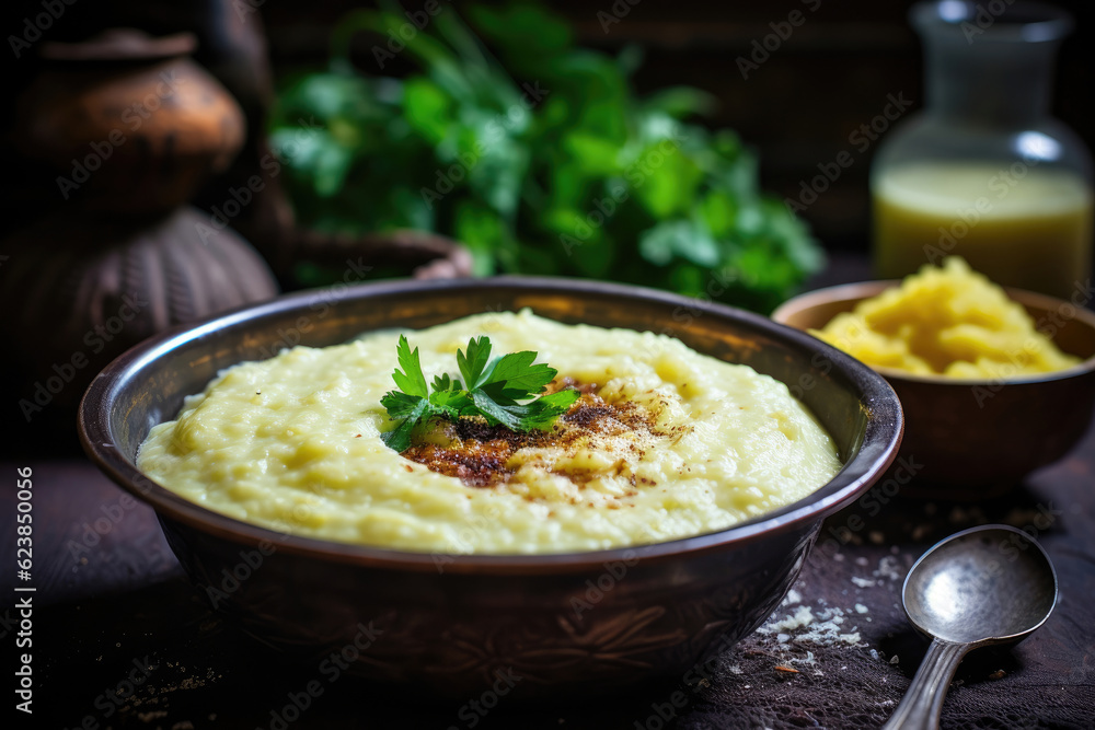 Millet porridge with butter