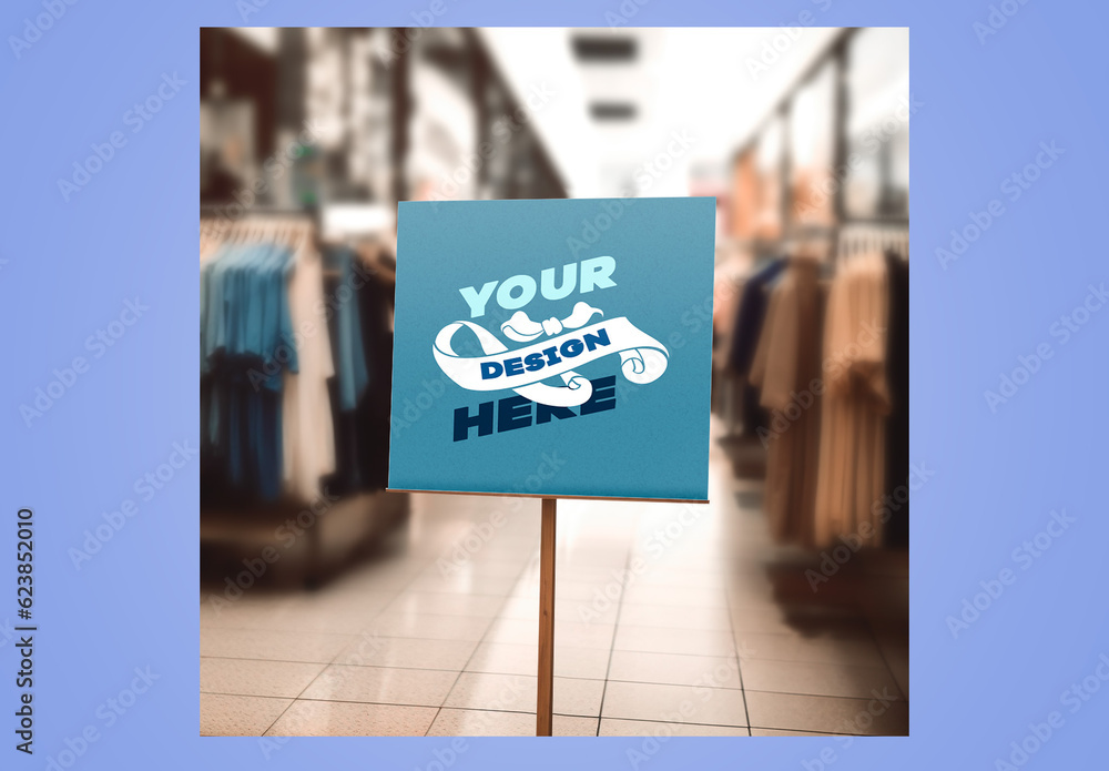 Clothing Store Sign Mockup Stock Template | Adobe Stock