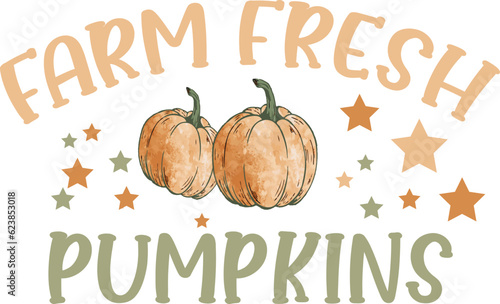 Farm Fresh Pumpkin SVG Design 
